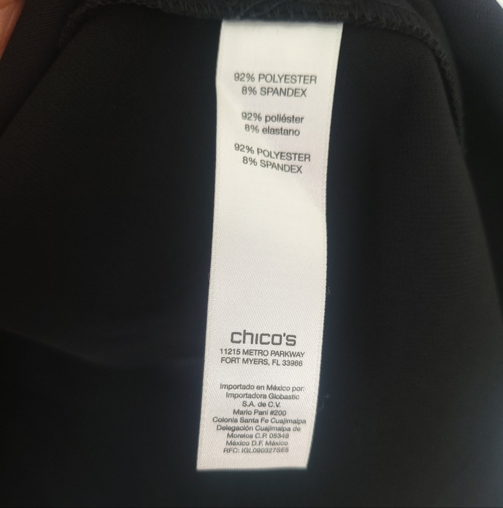 Chicos Cardigan Elegant Black Women's Size 1  NWT - Picture 7 of 7